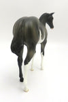 EVART-OOAK GRULLA ROAN PAINT WEANLING MODEL HORSE 5/15