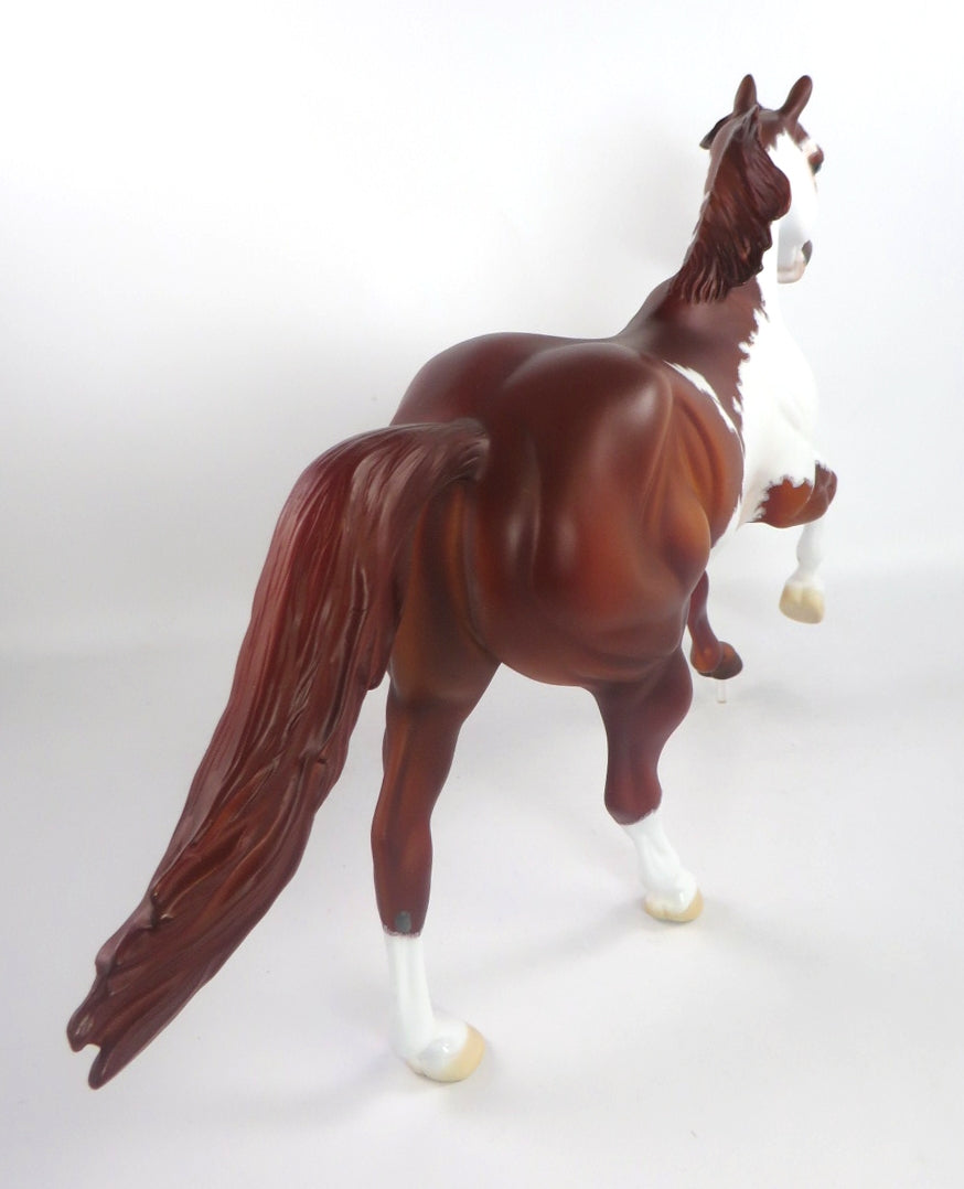 EYE OF THE STORM - OOAK DAPPLE CHESTNUT PINTO FOUNDATION QUARTER HORSE BY DAWN QUICK SB20