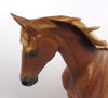 FAIR PLUCKED - OOAK DAPPLE CHESTNUT THOROUGHBRED HORSE MODEL HORSE BY SHERYL LEISURE