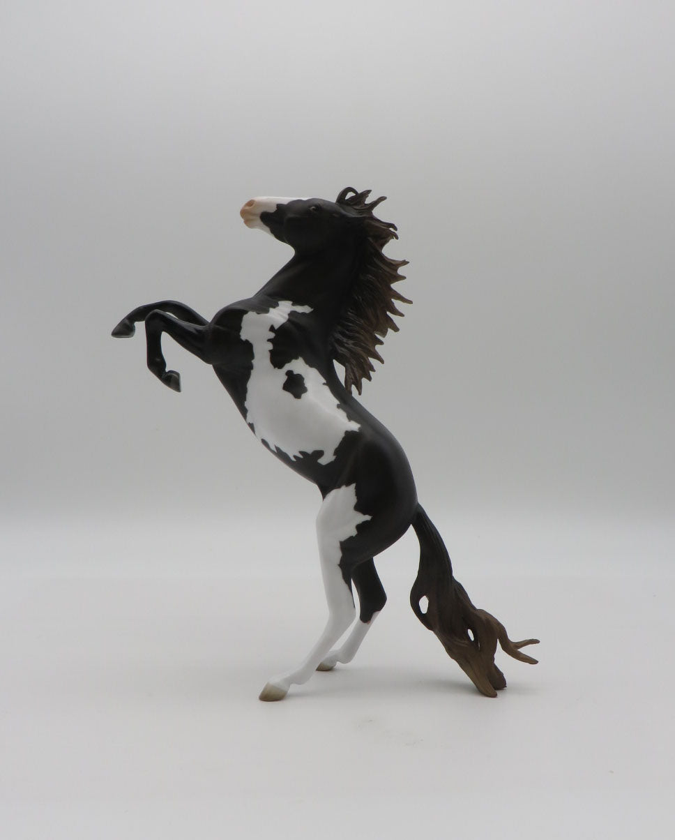 Falling Leaves - OOAK - REARING  MUSTANG PEBBLES WITH CUSTOM MANE & TAIL BY JESS HAMILL LHS 22