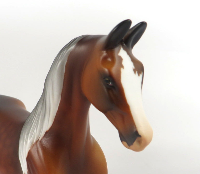 FANCY NANCY-- OOAK DAPPLE BAY - SILVER MANE &amp; TAIL SADDLEBRED PEBBLE  BY AUDREY DIXON WHS19