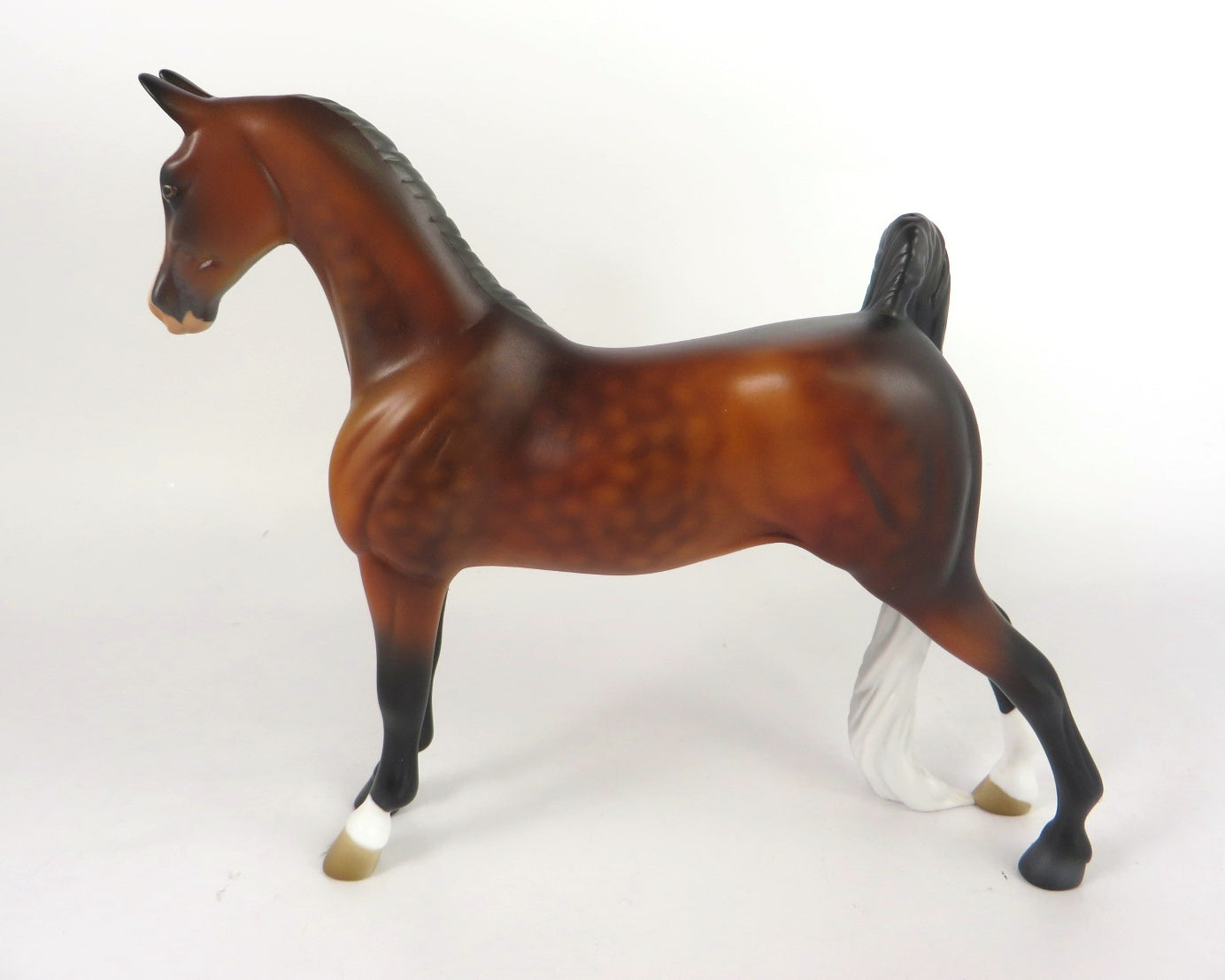FANCY NANCY-- OOAK DAPPLE BAY - SILVER MANE &amp; TAIL SADDLEBRED PEBBLE  BY AUDREY DIXON WHS19