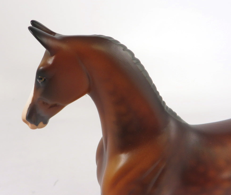 FANCY NANCY-- OOAK DAPPLE BAY - SILVER MANE &amp; TAIL SADDLEBRED PEBBLE  BY AUDREY DIXON WHS19