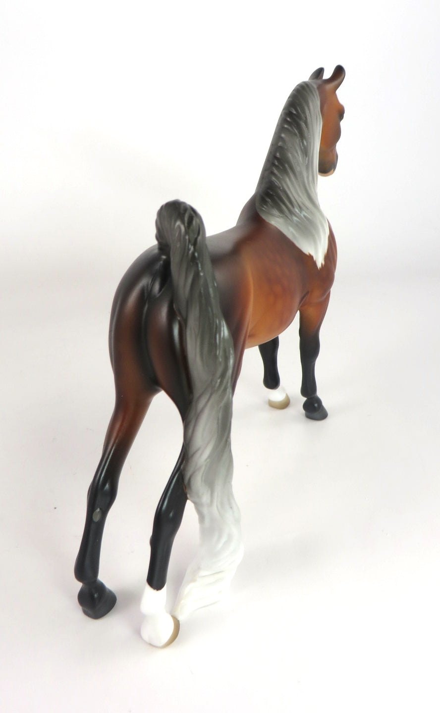 FANCY NANCY-- OOAK DAPPLE BAY - SILVER MANE &amp; TAIL SADDLEBRED PEBBLE  BY AUDREY DIXON WHS19