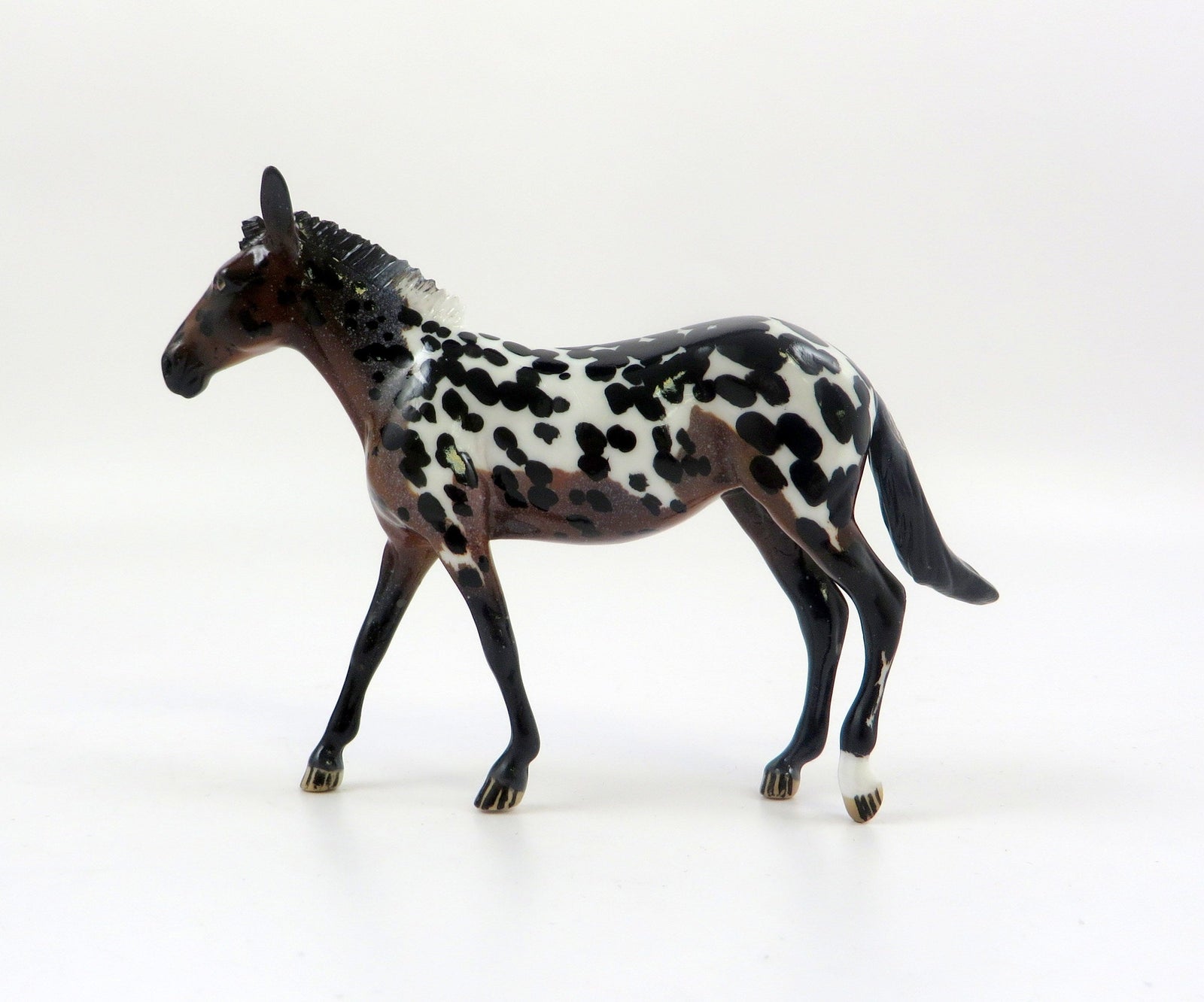 FERGIE-OOAK LOUD APPALOOSA MULE CHIP MODEL HORSE EQ 19
