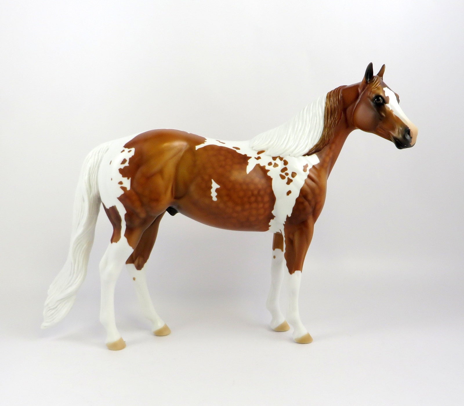 FIRELORD-OOAK CHESTNUT TOBIANO ISH MODEL HORSE EQ 19