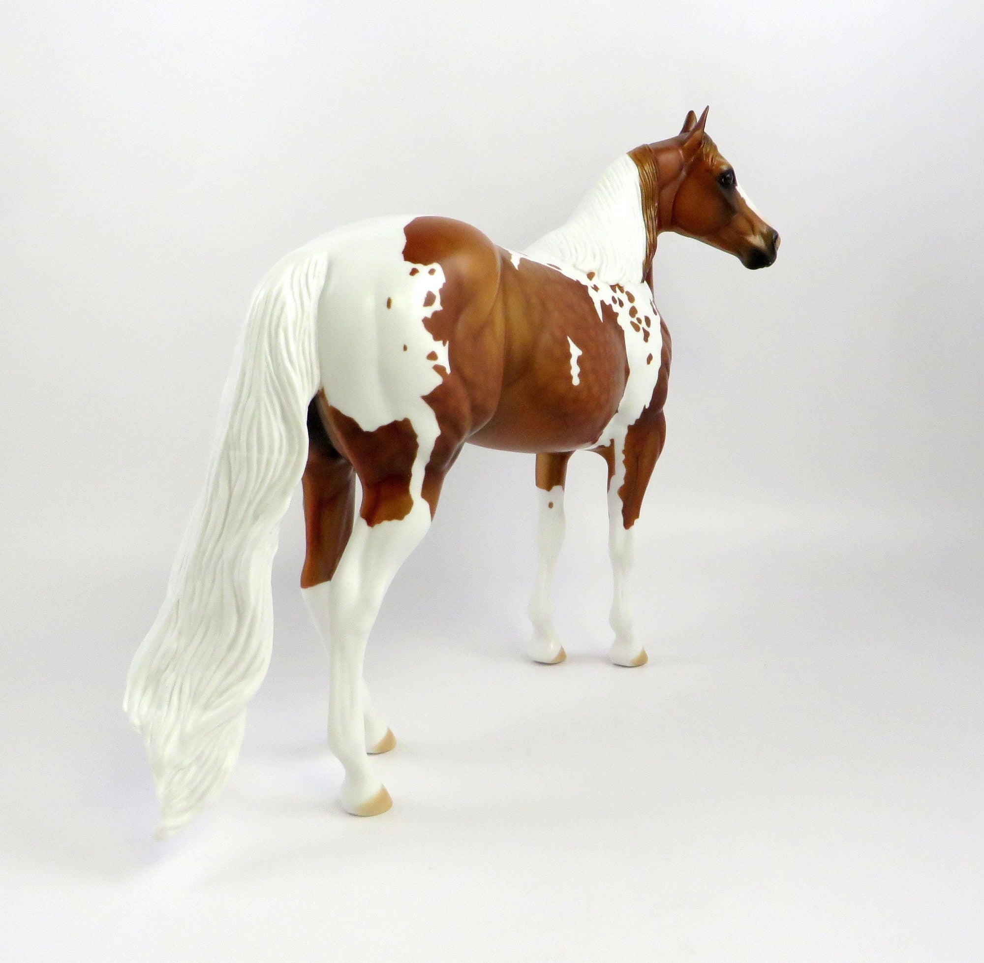 FIRELORD-OOAK CHESTNUT TOBIANO ISH MODEL HORSE EQ 19