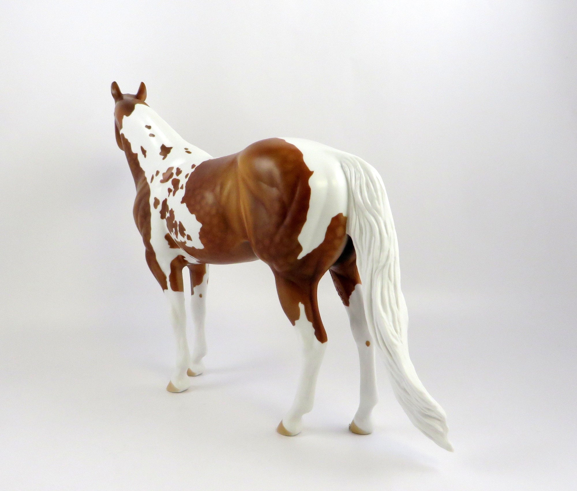 FIRELORD-OOAK CHESTNUT TOBIANO ISH MODEL HORSE EQ 19