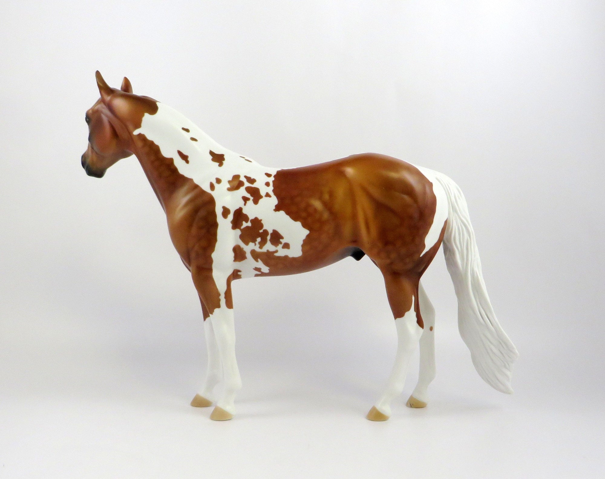 FIRELORD-OOAK CHESTNUT TOBIANO ISH MODEL HORSE EQ 19