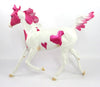 FLASHY HEART-OOAK WHITE &amp; PINK DECORATOR YEARLING MODEL HORSE BY KAYLA WESSE SB20
