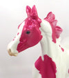 FLASHY HEART-OOAK WHITE &amp; PINK DECORATOR YEARLING MODEL HORSE BY KAYLA WESSE SB20