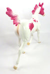 FLASHY HEART-OOAK WHITE &amp; PINK DECORATOR YEARLING MODEL HORSE BY KAYLA WESSE SB20