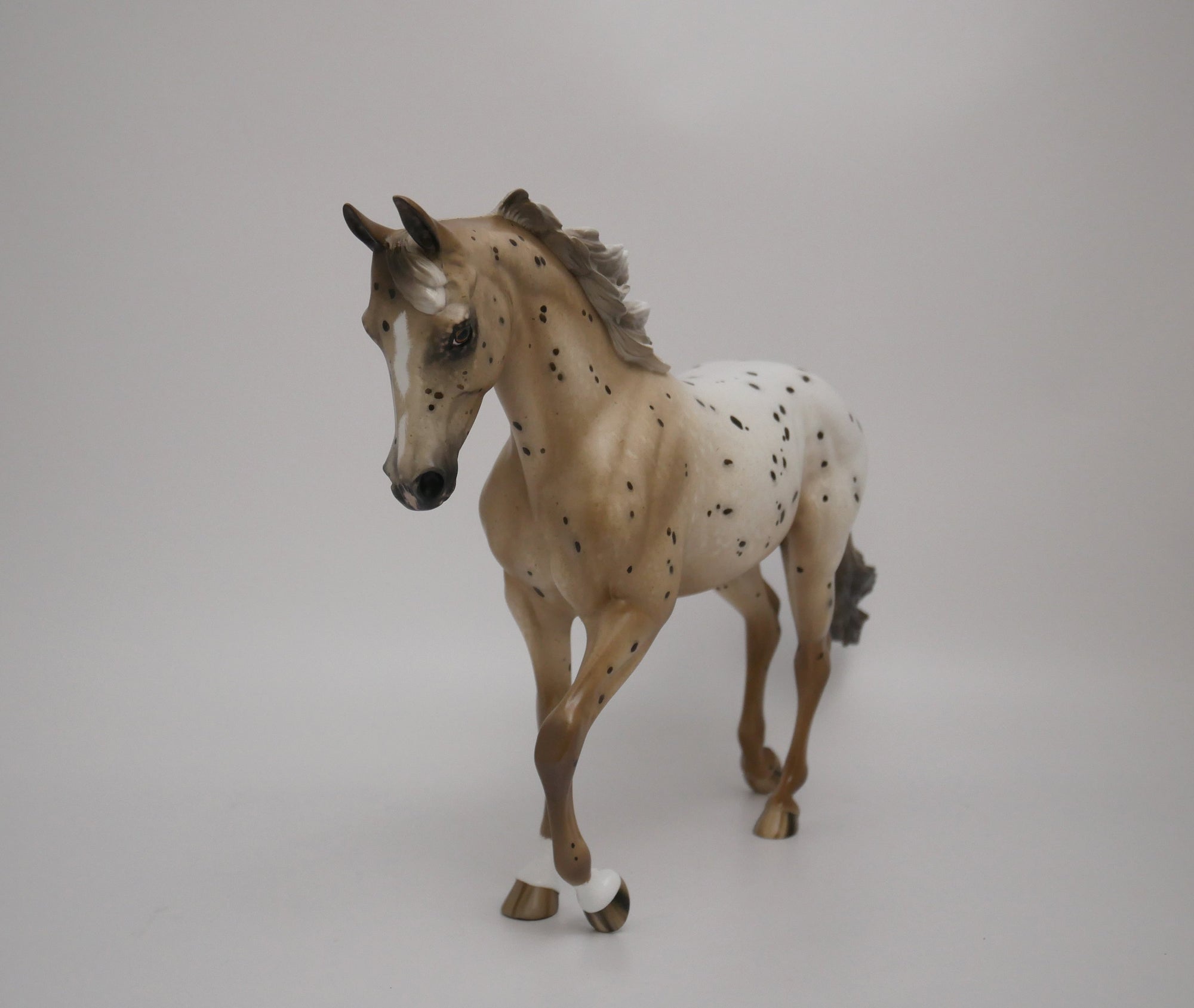 FLEEGLE-OOAK CHESTNUT APPALOOSA THOROUGHBRED MODEL HORSE BY SHERYL LEISURE 6/20/30