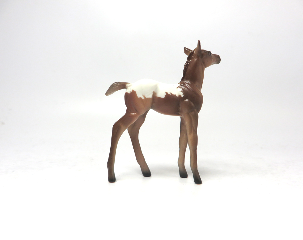 TAFT -OOAK-BROWN AND WHITE FOAL CHIP BY AUDREY DIXON EA19