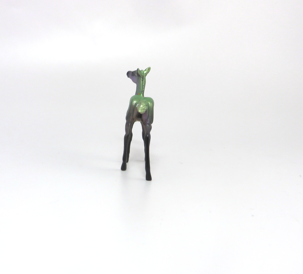 CAJUN- OOAK MARDI GRAS DECORATOR FOAL CHIP GREEN BY AMANDA  HOSTETLER 3-5-19