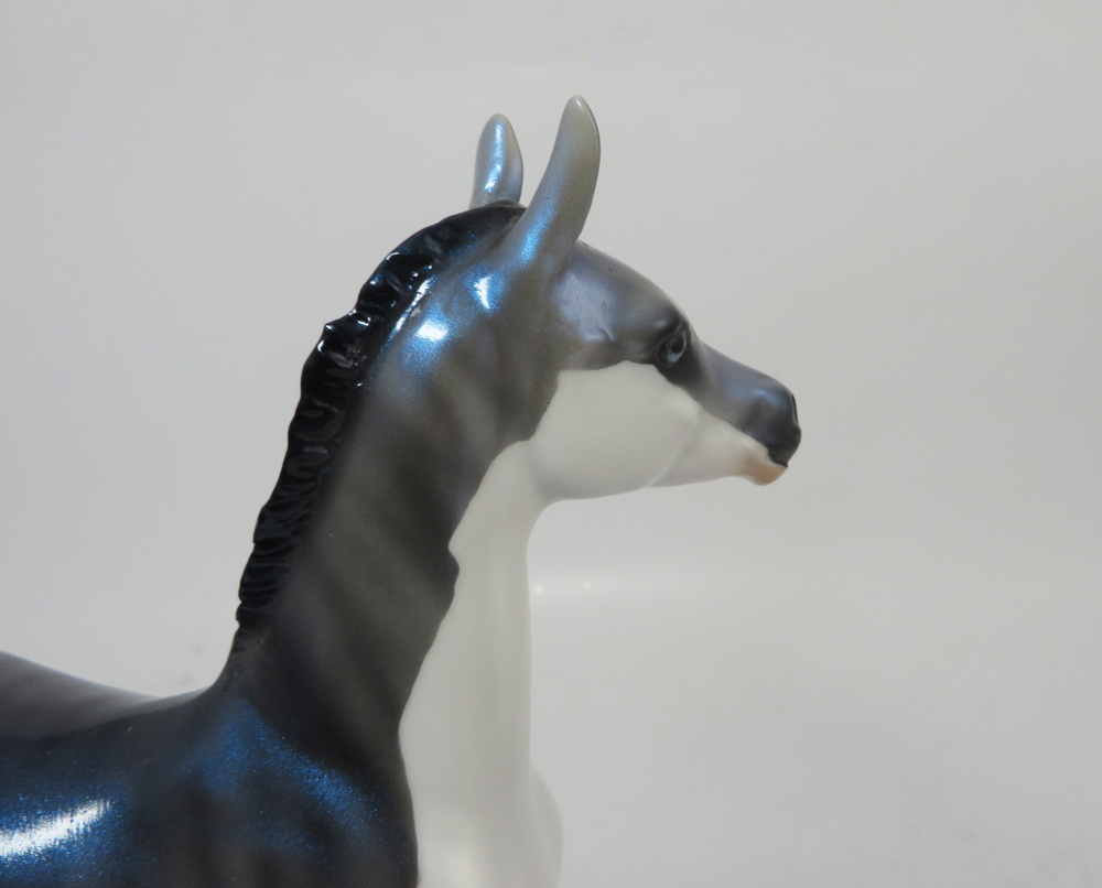 HYDRO- OOAK- TIGER BRINDLE SPLASH PATTERN ARABIAN FOAL  BY JULIE KEIM SB19