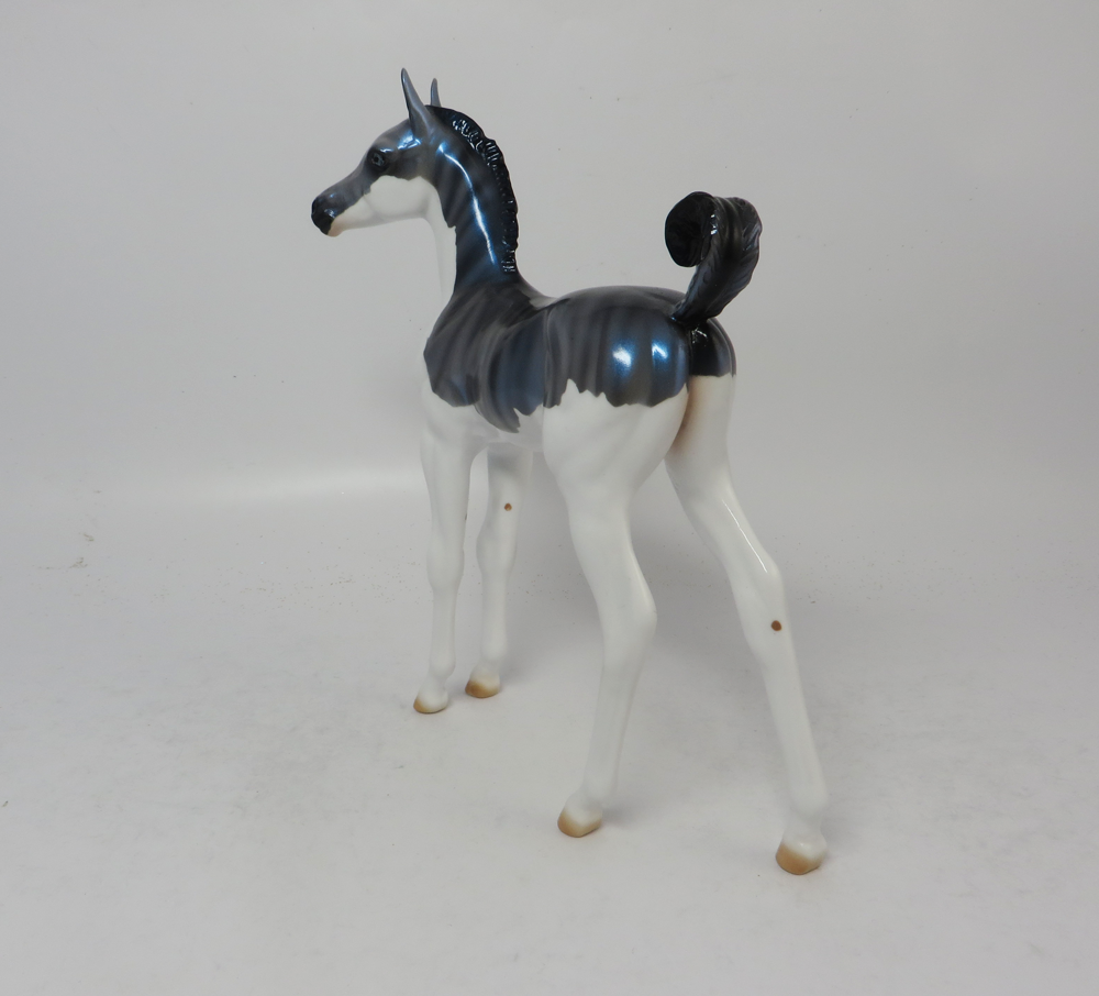 HYDRO- OOAK- TIGER BRINDLE SPLASH PATTERN ARABIAN FOAL  BY JULIE KEIM SB19