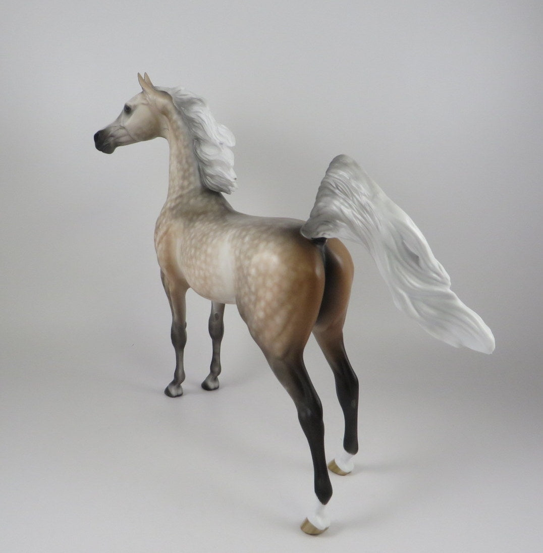 FRAIDY CAT-OOAK DAPPLE CHESTNUT GOING GREY ARABIAN BY SHERYL LEISURE MM 19