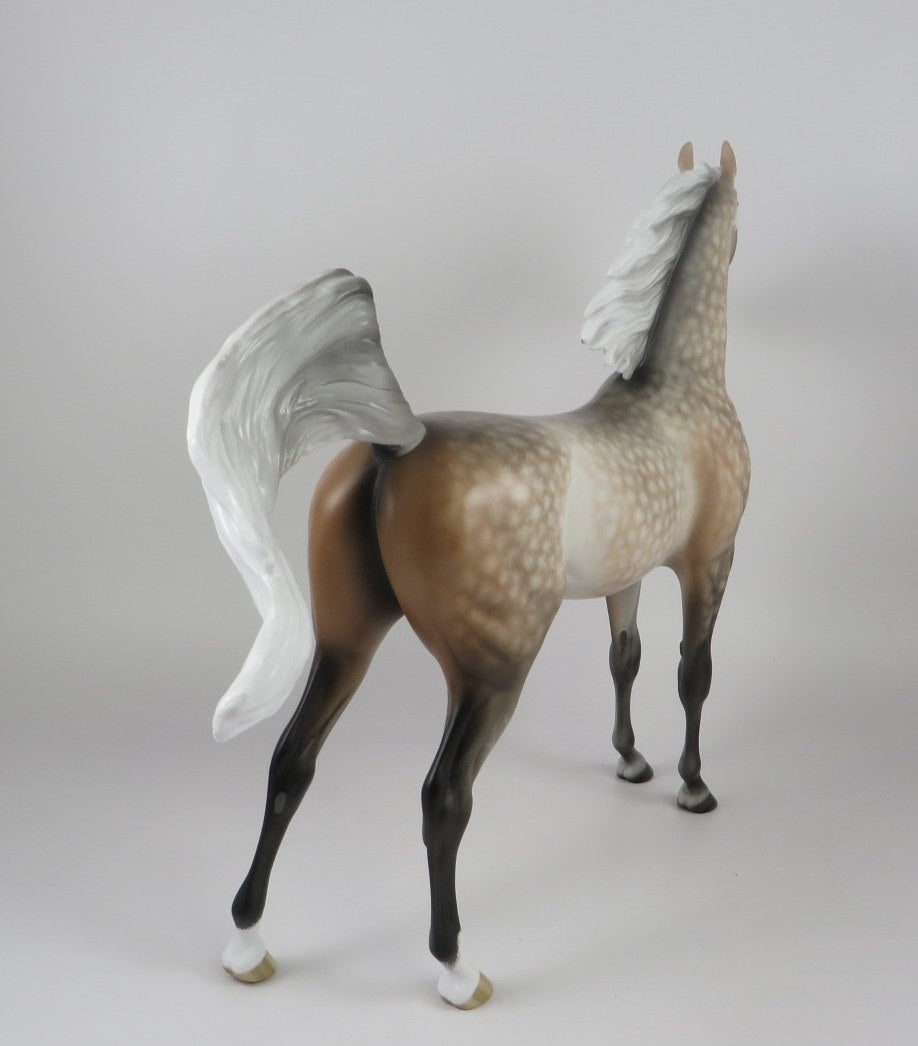 FRAIDY CAT-OOAK DAPPLE CHESTNUT GOING GREY ARABIAN BY SHERYL LEISURE MM 19