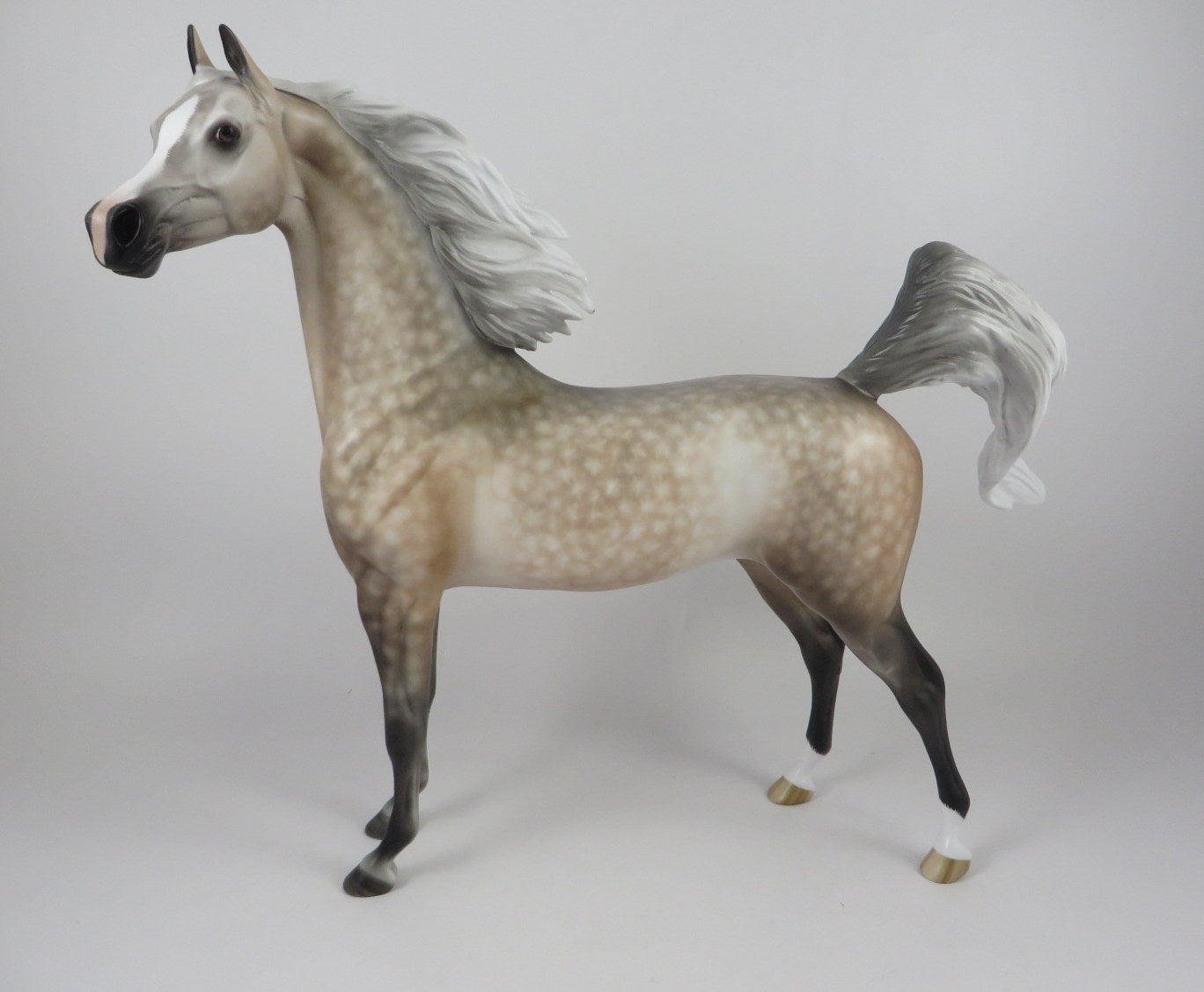 FRAIDY CAT-OOAK DAPPLE CHESTNUT GOING GREY ARABIAN BY SHERYL LEISURE MM 19