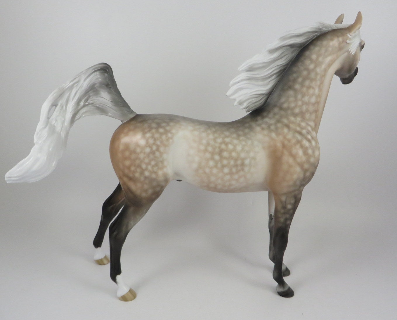 FRAIDY CAT-OOAK DAPPLE CHESTNUT GOING GREY ARABIAN BY SHERYL LEISURE MM 19