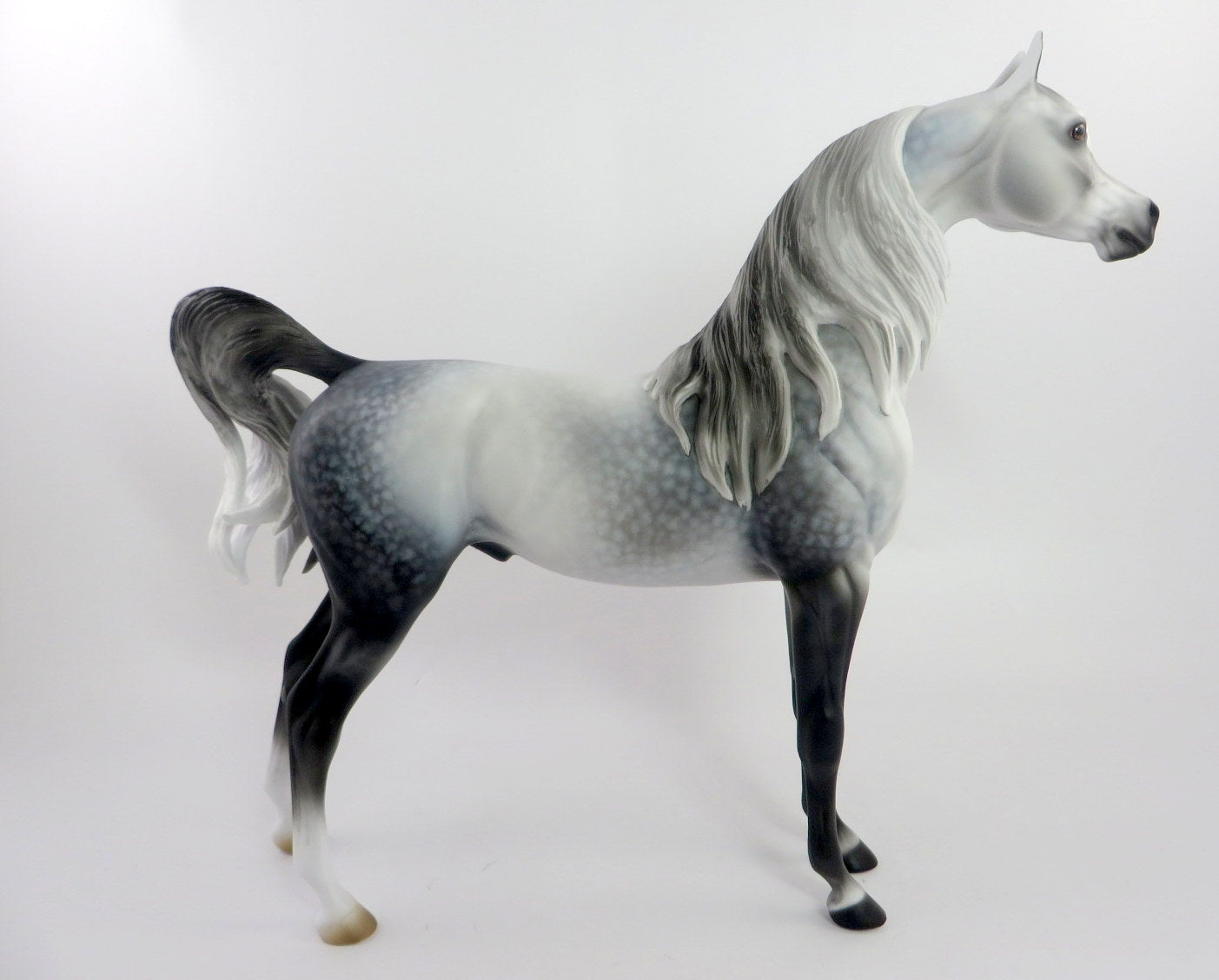FRANKINCENSE-OOAK DAPPLE GREY ARABIAN MODEL HORSE WHS 19