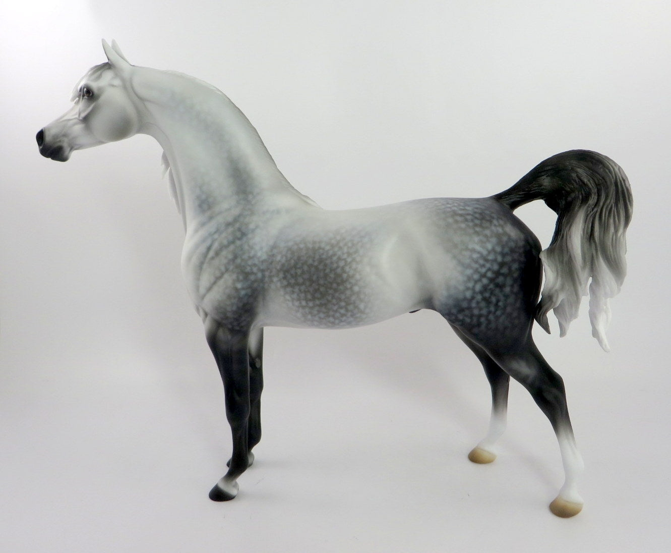 FRANKINCENSE-OOAK DAPPLE GREY ARABIAN MODEL HORSE WHS 19