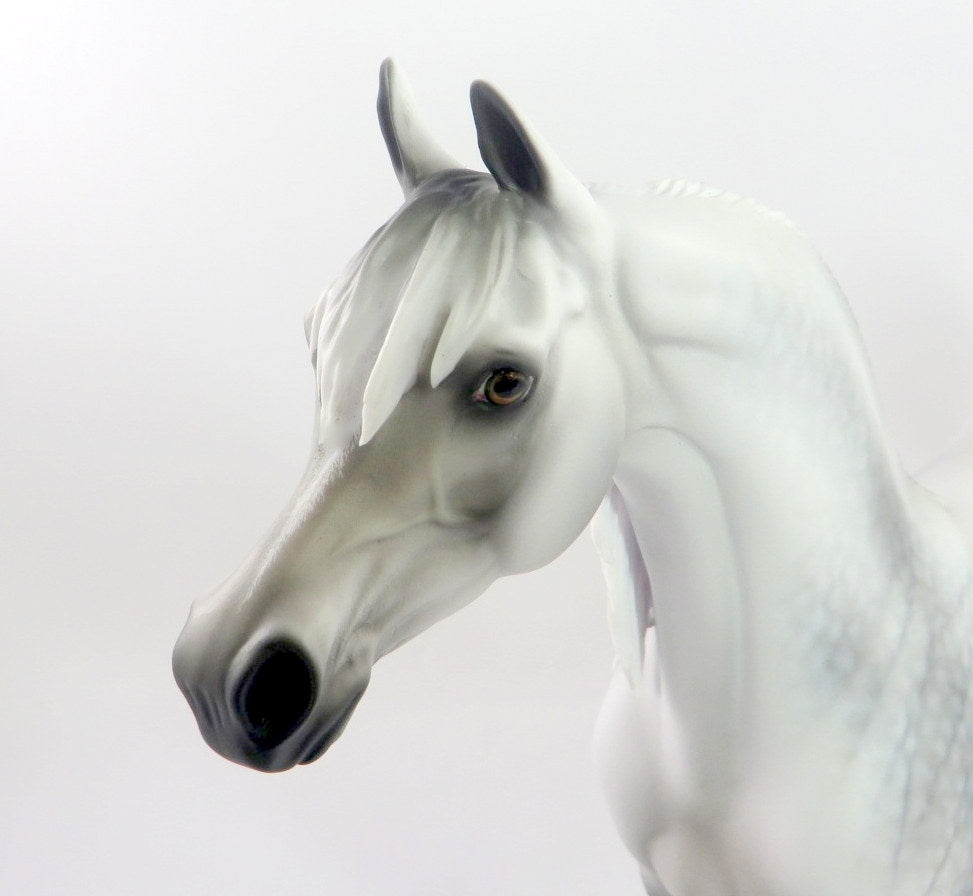 FRANKINCENSE-OOAK DAPPLE GREY ARABIAN MODEL HORSE WHS 19