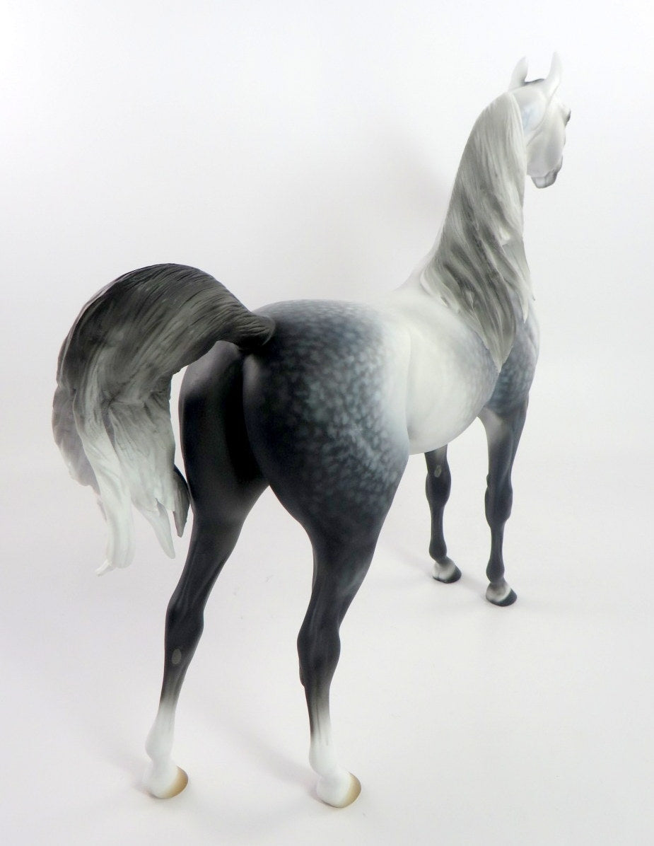FRANKINCENSE-OOAK DAPPLE GREY ARABIAN MODEL HORSE WHS 19