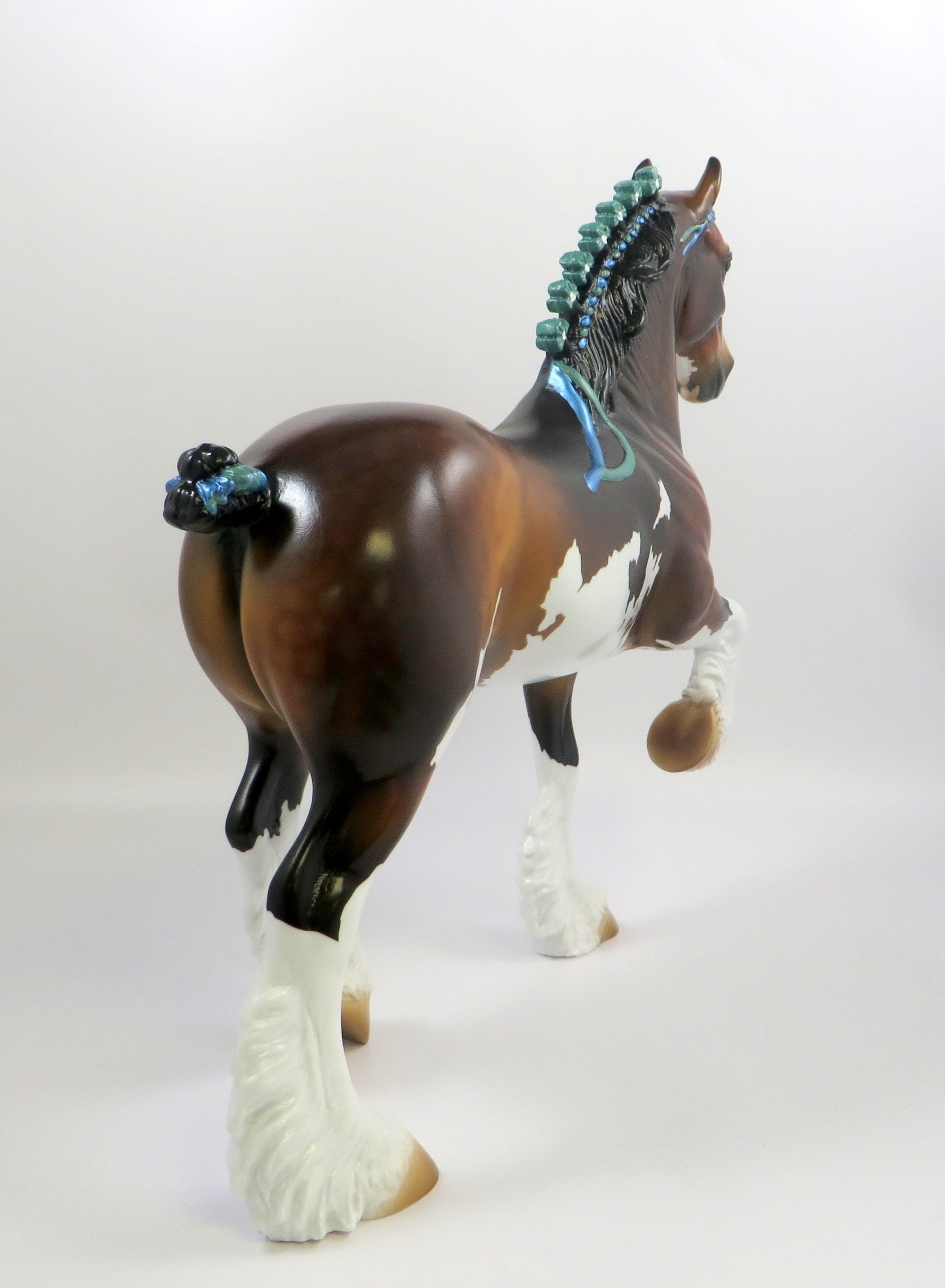 FREDRICK -- OOAK DAPPLE BAY PINTO TROTTING DRAFTER BY AUDREY DIXON EQ19