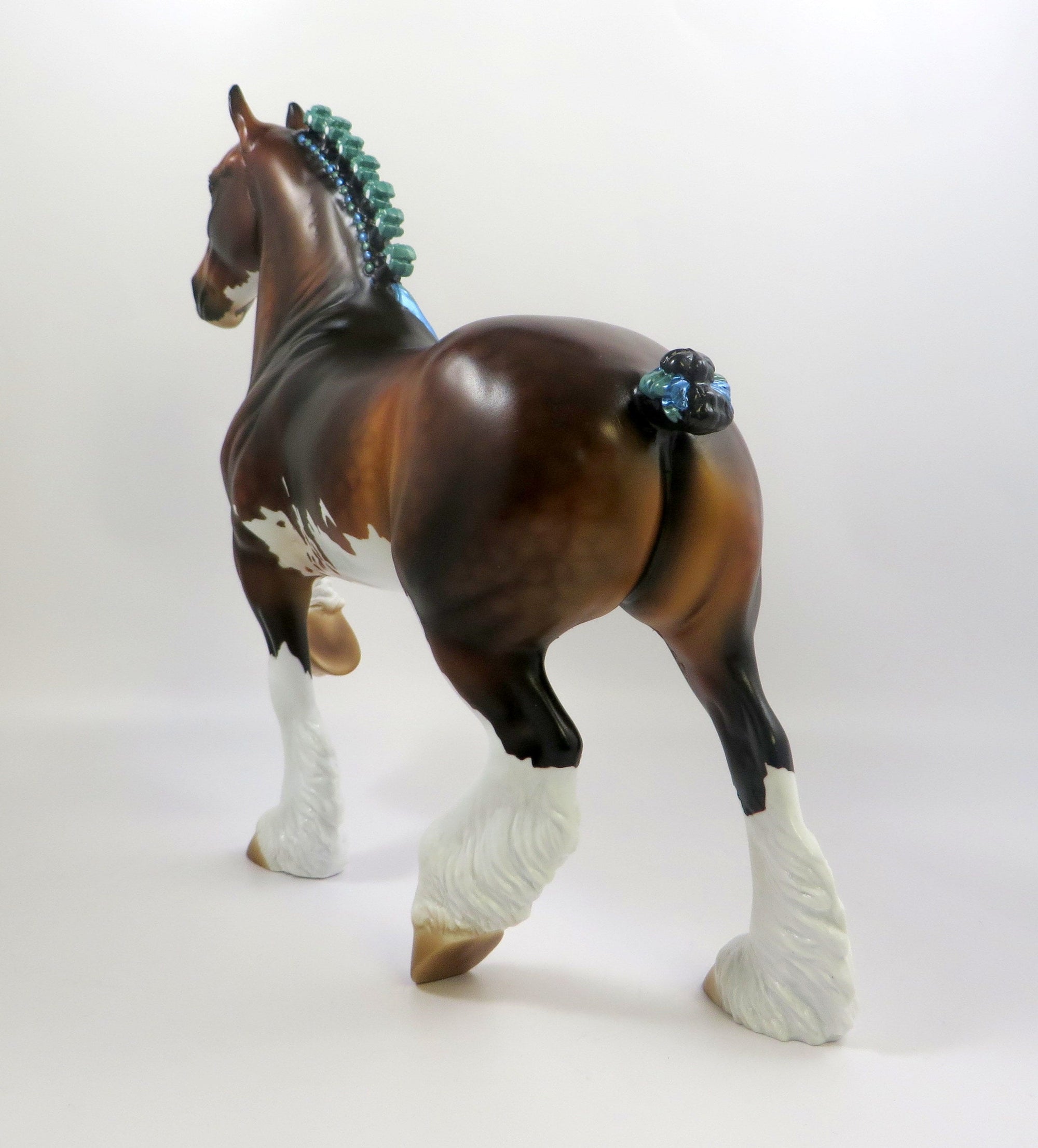 FREDRICK -- OOAK DAPPLE BAY PINTO TROTTING DRAFTER BY AUDREY DIXON EQ19