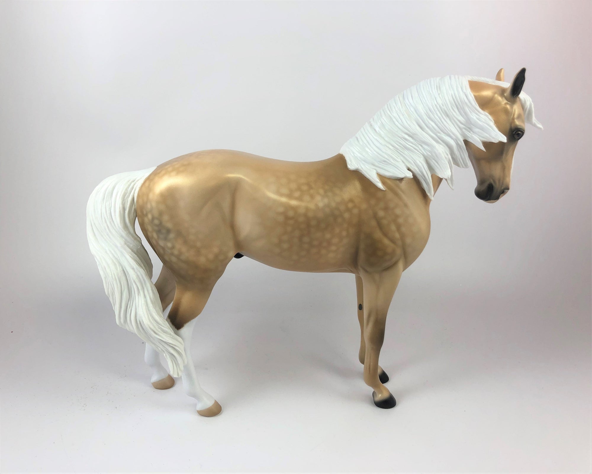 FREEFALL -OOAK DAPPLE PALOMINO ANDALUSIAN MODEL HORSE BY AUDREY DIXON 10/04/19