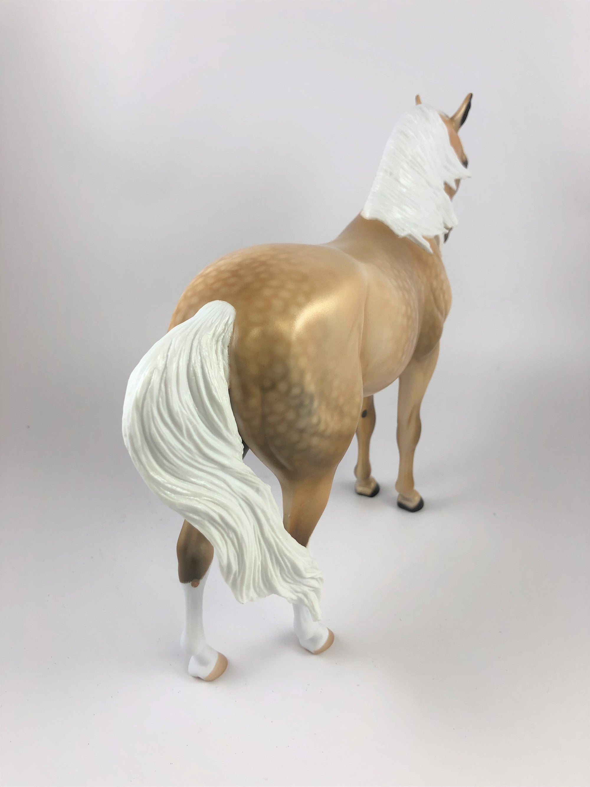 FREEFALL -OOAK DAPPLE PALOMINO ANDALUSIAN MODEL HORSE BY AUDREY DIXON 10/04/19