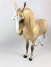 FREEFALL -OOAK DAPPLE PALOMINO ANDALUSIAN MODEL HORSE BY AUDREY DIXON 10/04/19