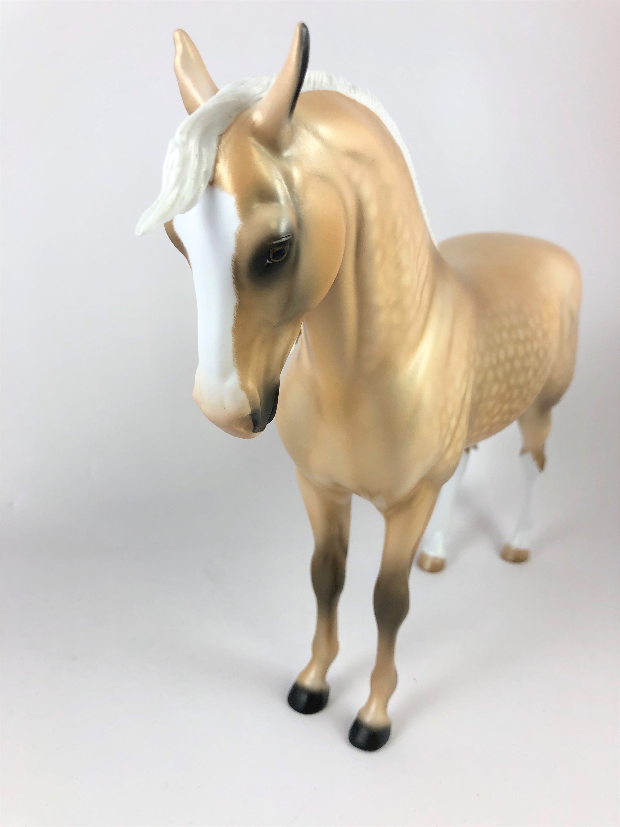FREEFALL -OOAK DAPPLE PALOMINO ANDALUSIAN MODEL HORSE BY AUDREY DIXON 10/04/19