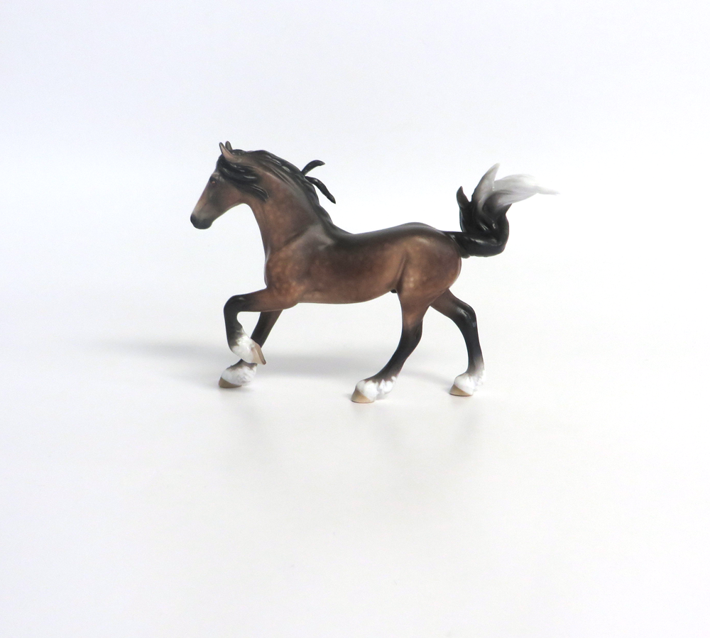 RUPERT  -- OOAK DAPPLED GREY FRIESIAN CHIP BY SHERYL LEISURE 3-15-1