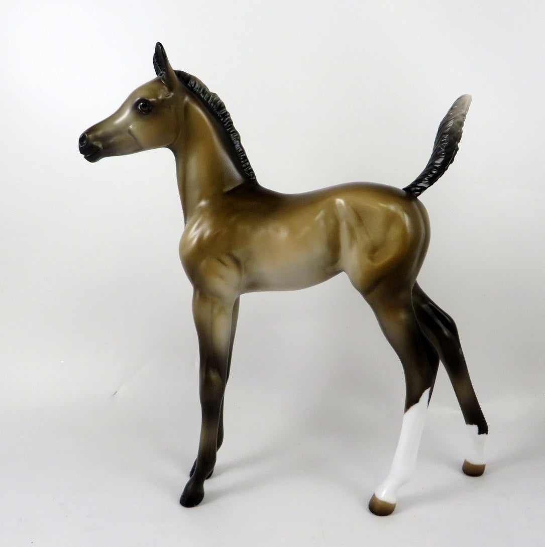 FREYA-OOAK BUCKSKIN FOAL MODEL HORSE BY MELISSA FOX 11/8/19