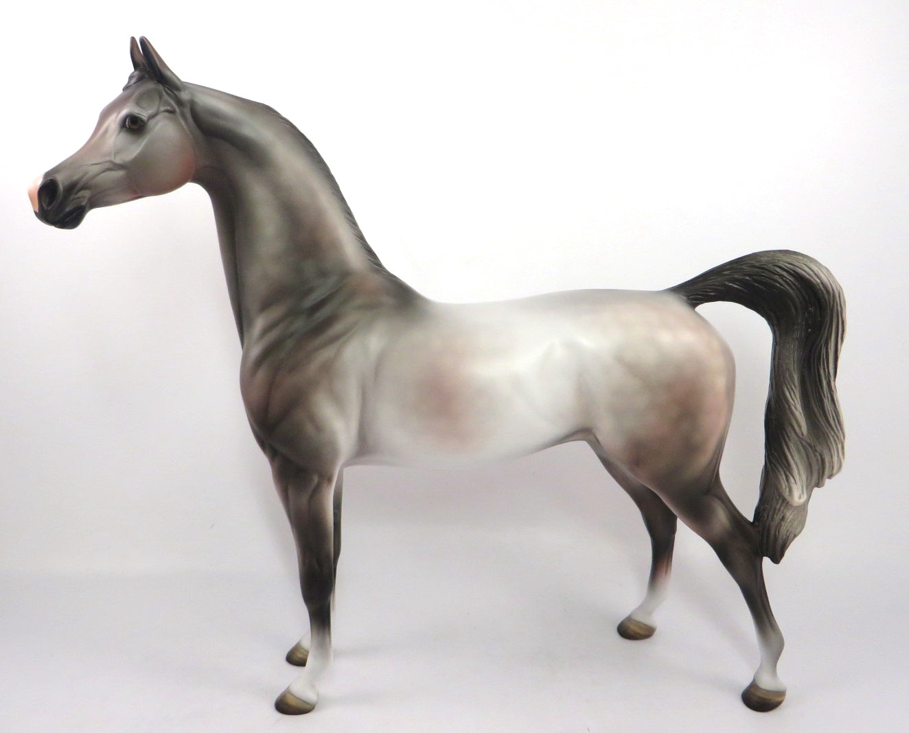 GAMES & GOSSIP - OOAK DAPPLE ROSE GREY ARABIAN BY MISSY FOX PJ20