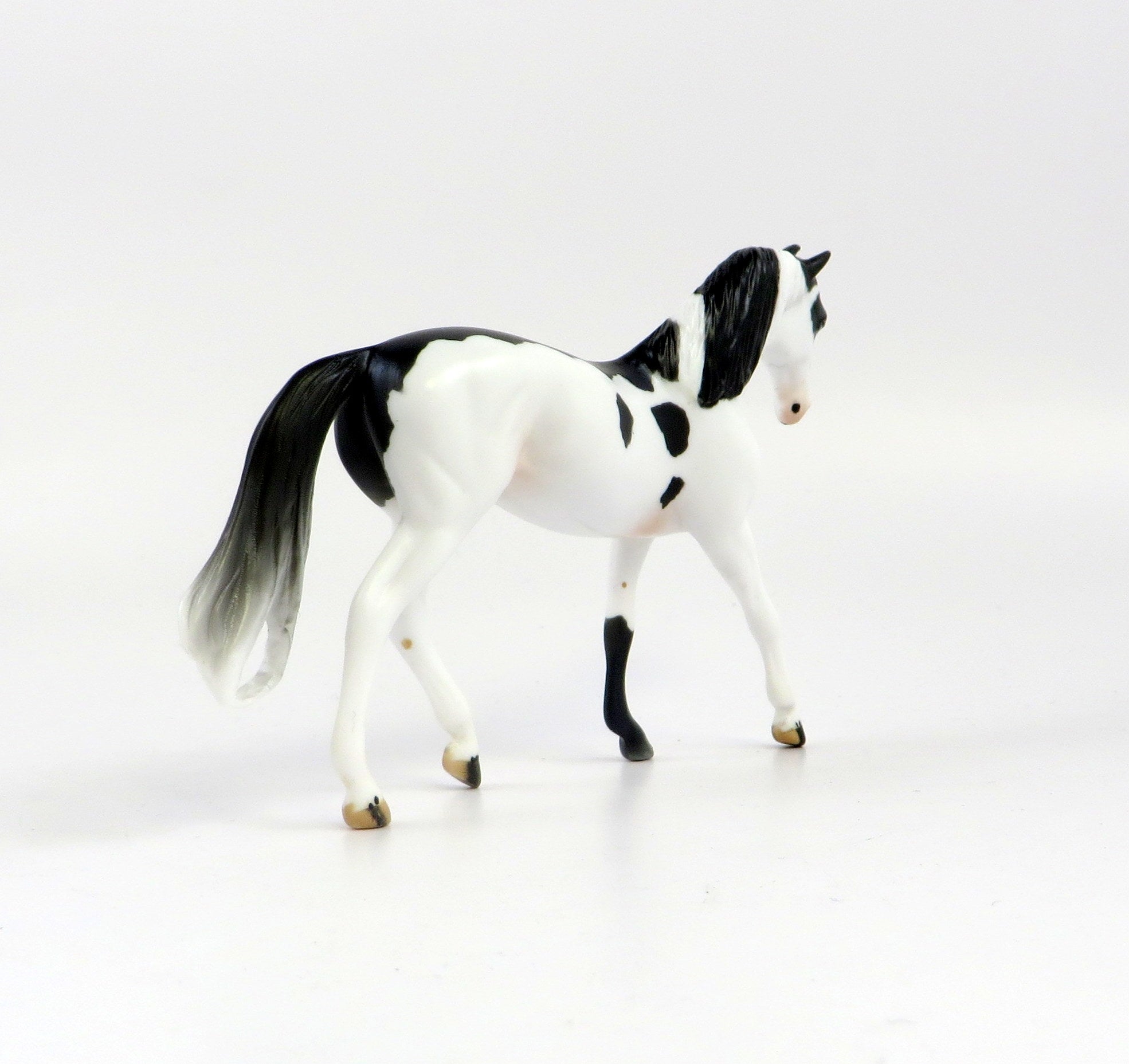 MORGANA MINI ME-LE-10 BLACK OVERO WARMBLOOD CHIP MODEL HORSE EQ 19