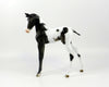 GARNIER-OOAK BLACK TOVERO ETCHED ARAB FOAL MODEL HORSE EQ 19