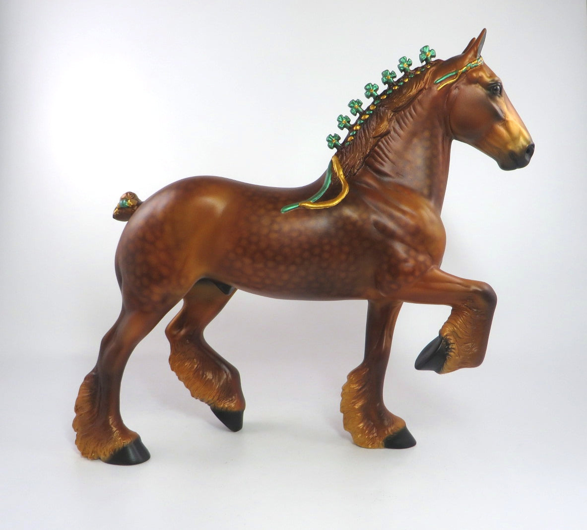 GARRETT-OOAK DAPPLE CHESTNUT TROTTING DRAFTER WITH BOBS 2/27/20