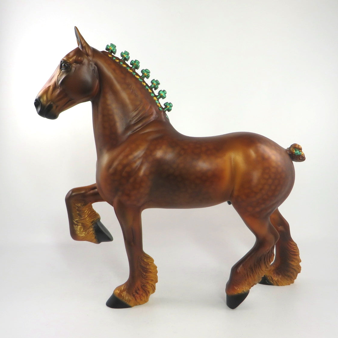 GARRETT-OOAK DAPPLE CHESTNUT TROTTING DRAFTER WITH BOBS 2/27/20