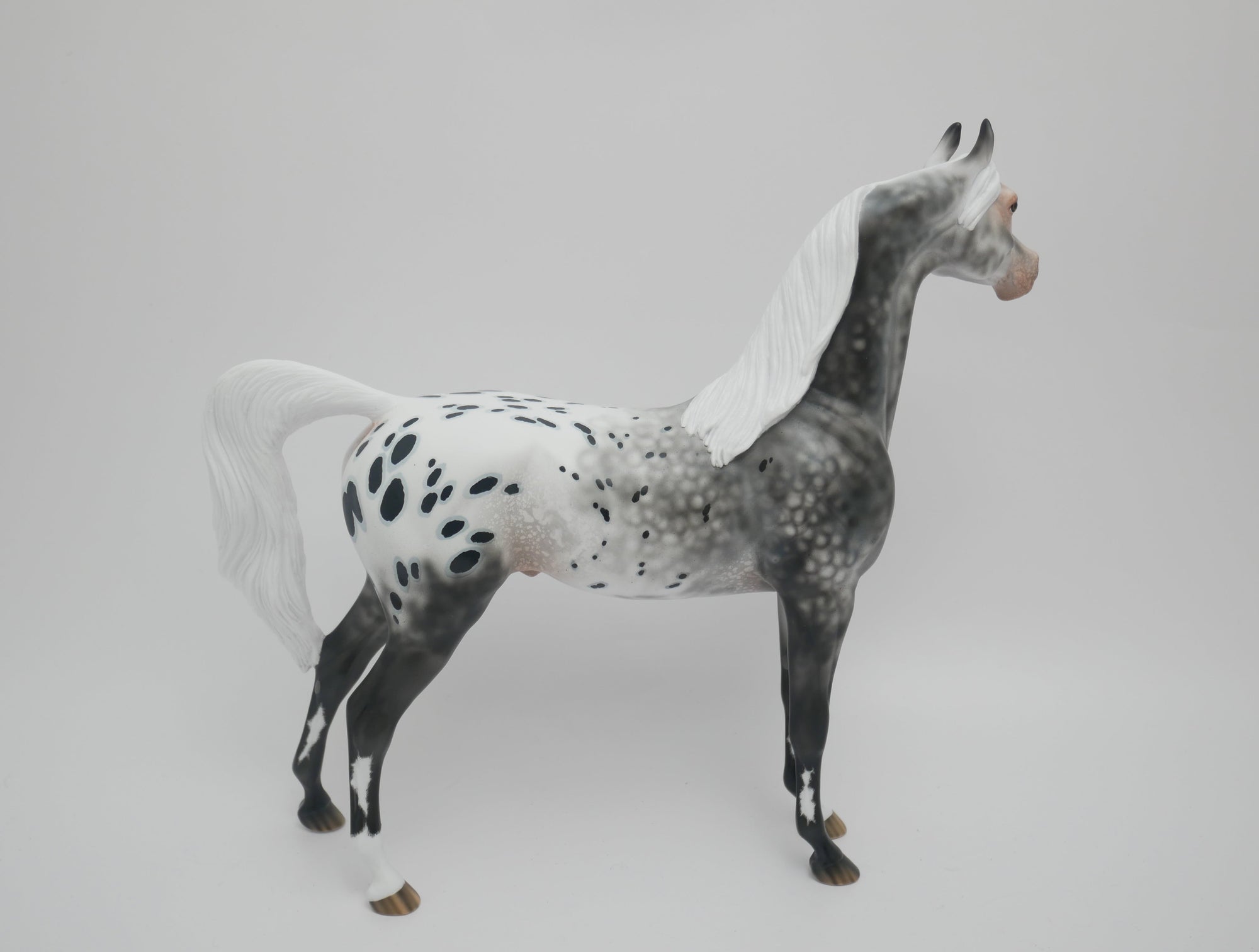 GENTLEMEN SEND FLOWERS-OOAK LOUD APPALOOSA ARABIAN MODEL HORSE 3/13/20