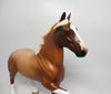 GERONIMO - OOAK STRAWBERRY ROAN TROTTING DRAFTER MODEL HORSE -- 4/12/17