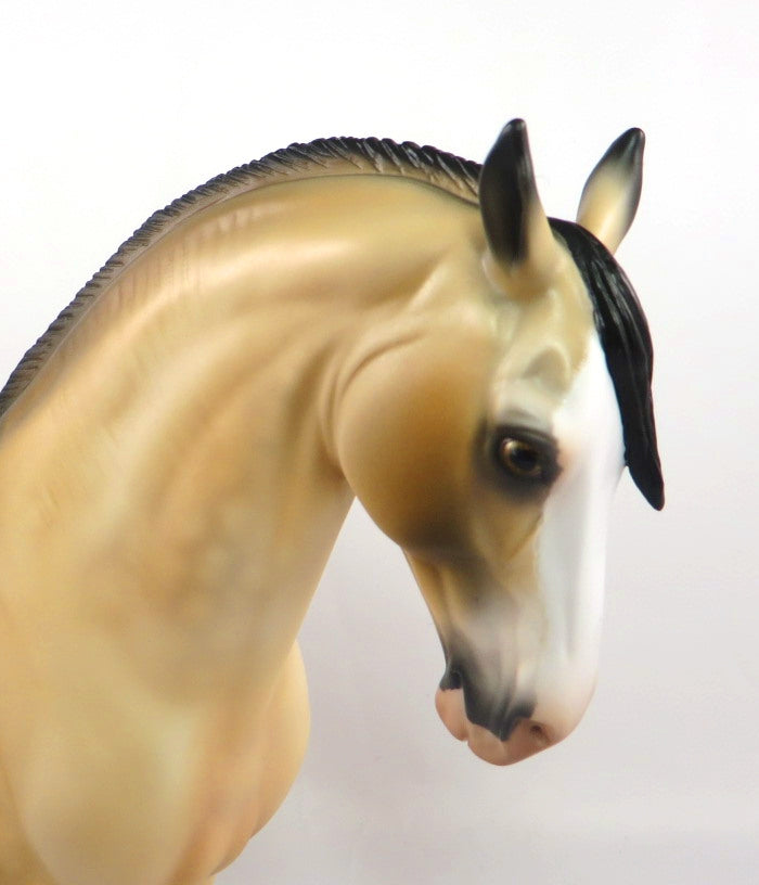 GHOST STORIES - OOAK DAPPLE DUN  ANDALUSIAN MODEL HORSE BY AUDREY DIXON PJ20