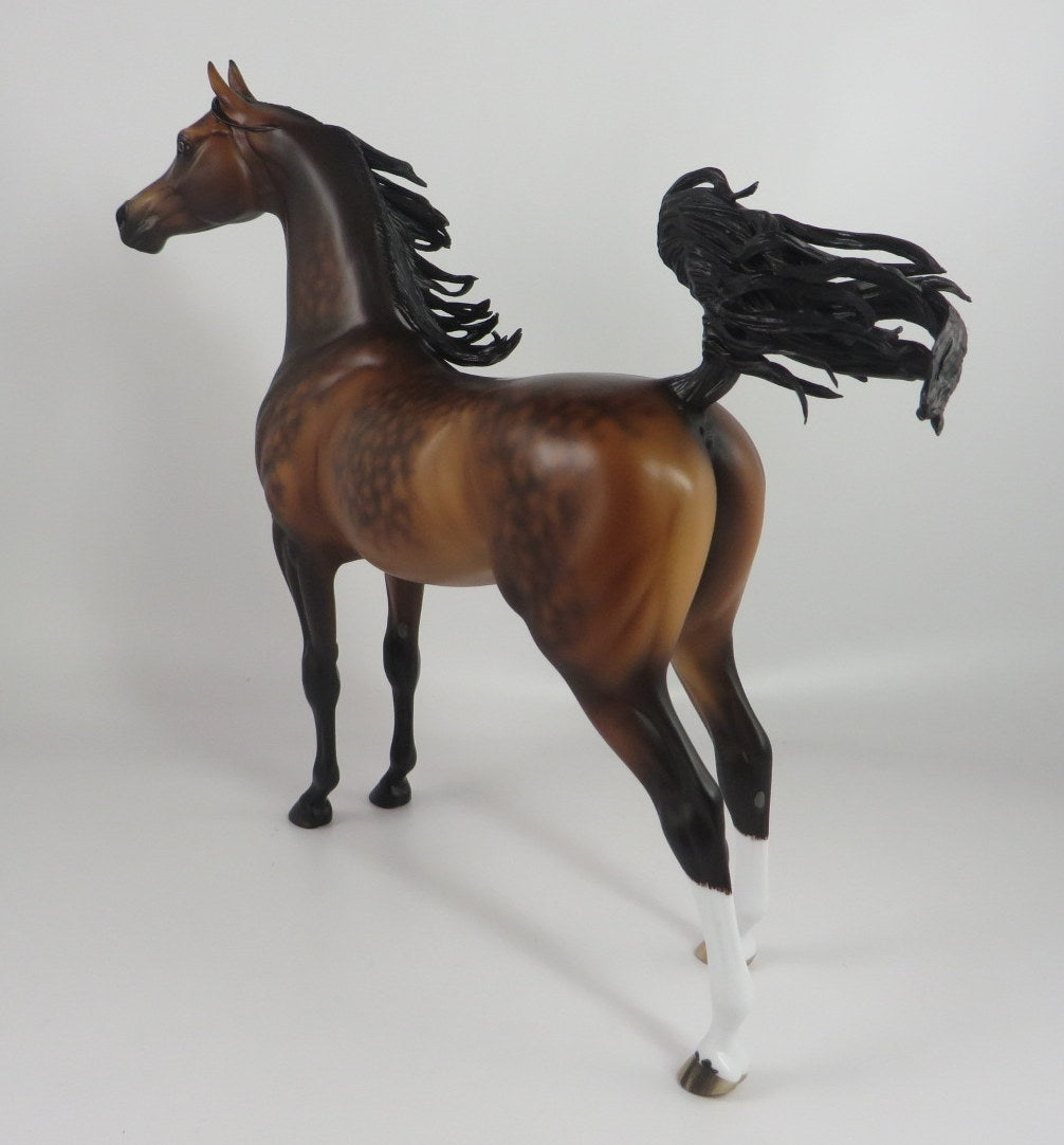GIMBEL-OOAK STAR DAPPLE BAY ARABIAN MODEL HORSE BY SHERYL LEISURE WHS 19