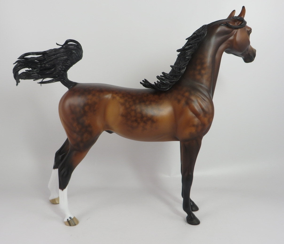 GIMBEL-OOAK STAR DAPPLE BAY ARABIAN MODEL HORSE BY SHERYL LEISURE WHS 19