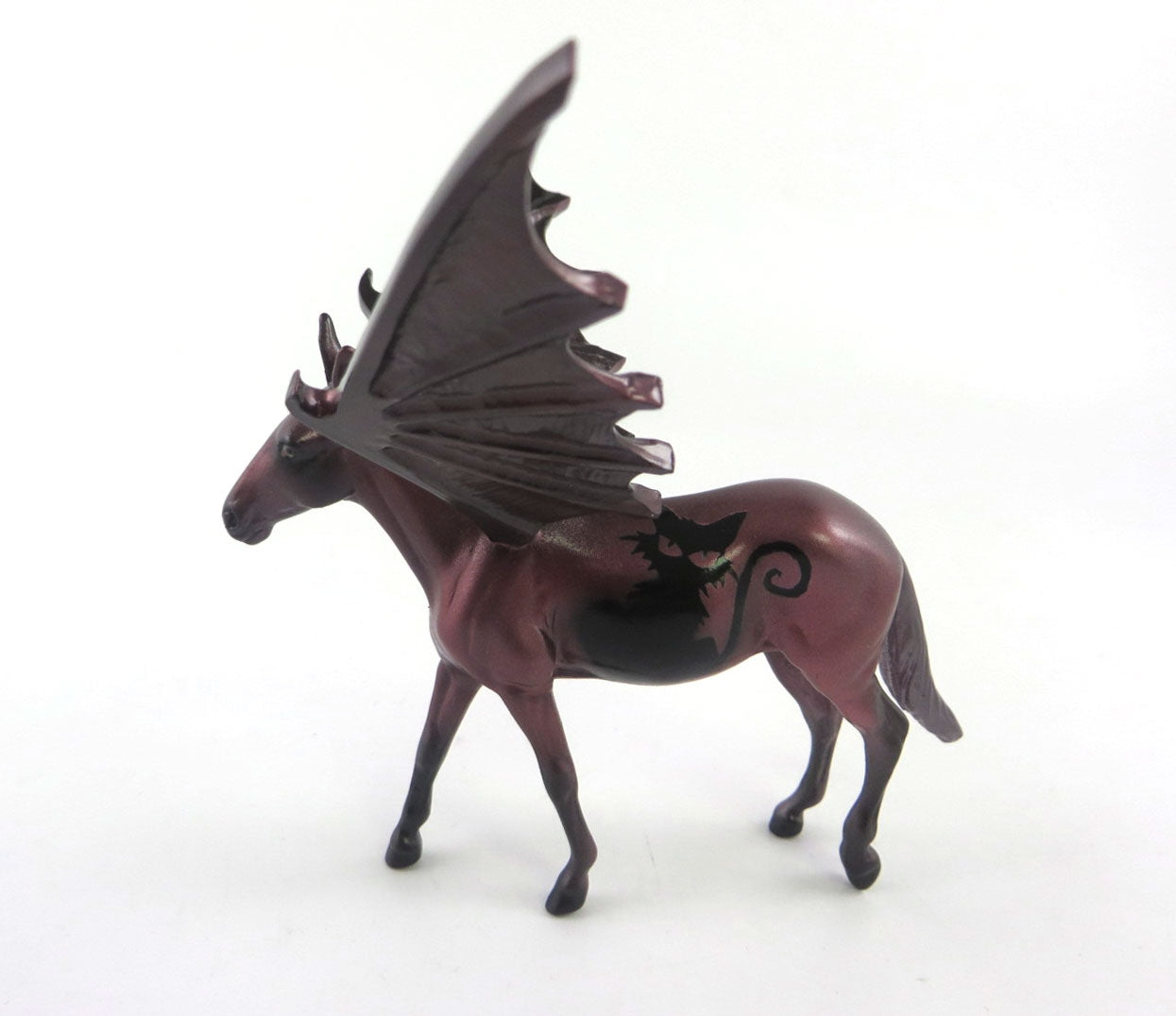 GODRIC-OOAK DARK PURPLE MULE BAT CHIP DECORATOR BY KAYLA WESSE MM19