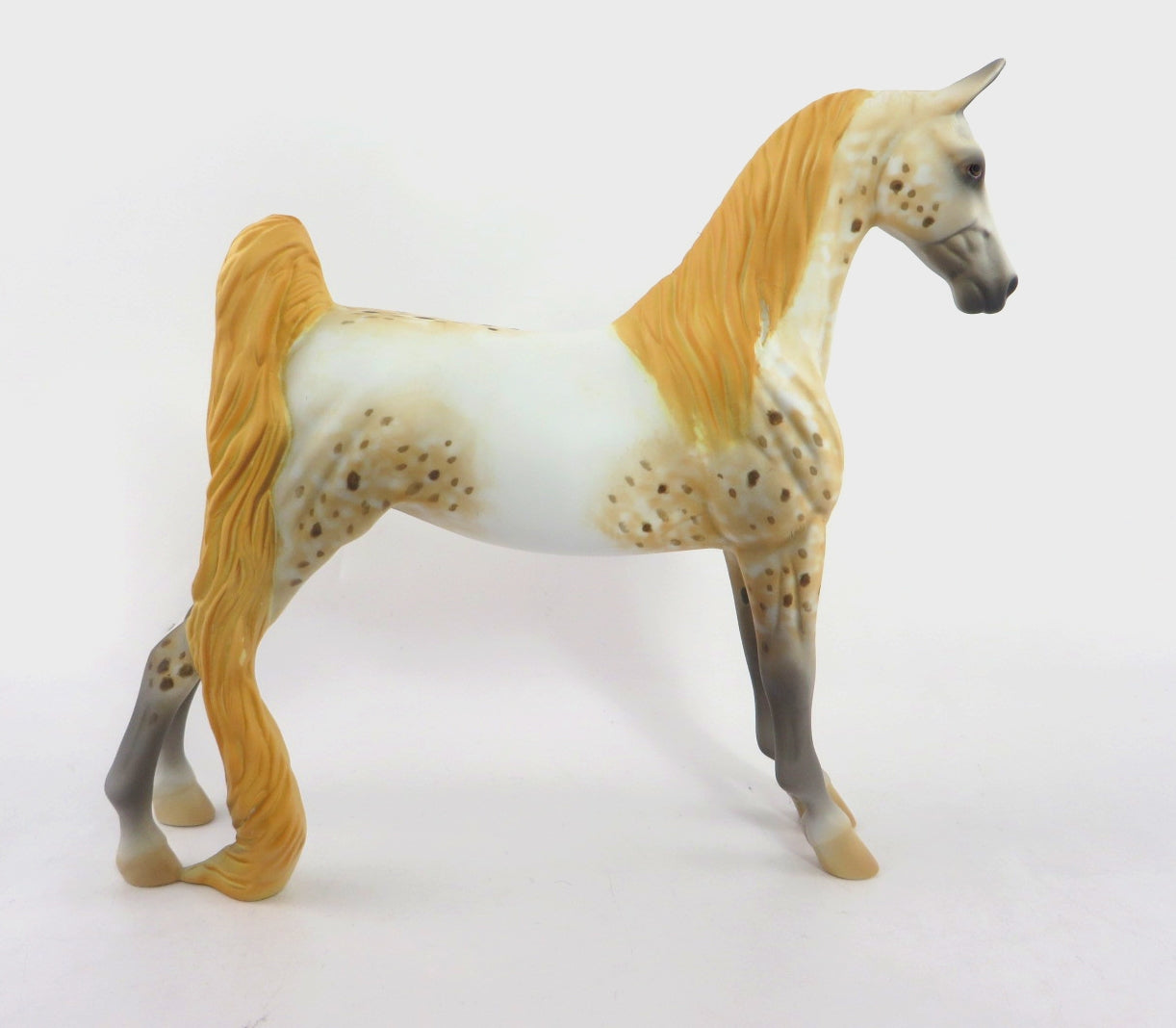 GOLDIE - OOAK GOLDEN LEOPARD APPY SADDLEBRED PEBBLE  BY AL KATT WHS19