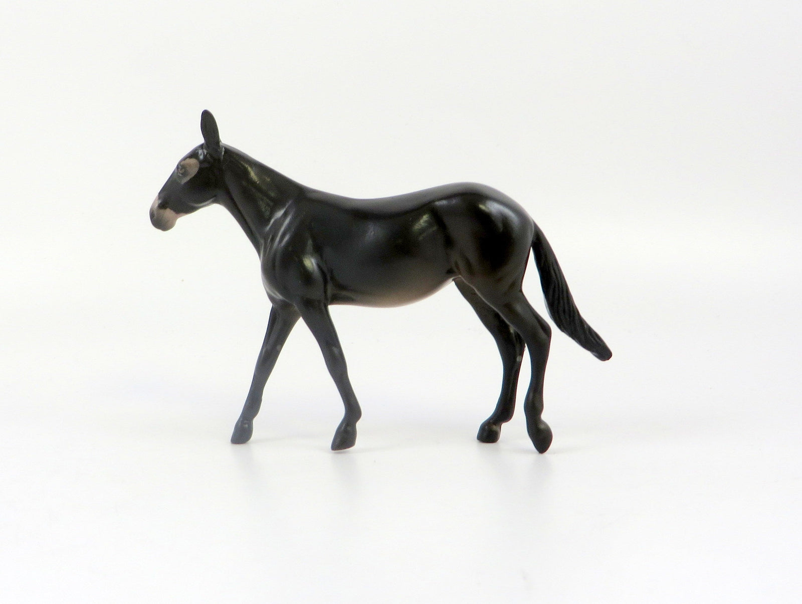 ELRIC-OOAK DARK BROWN MULE CHIP MODEL HORSE EQ19